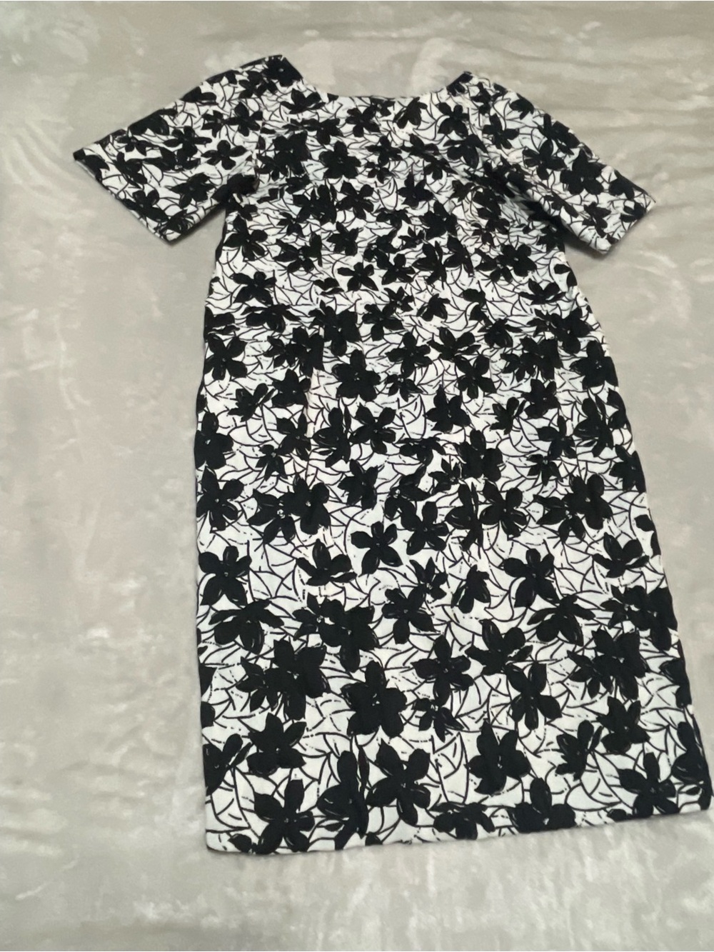 Calvin Klein Black & White Floral Midi Dress